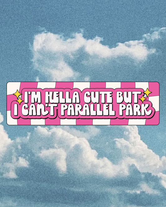 No puedo Parallel Park - Pegatina para parachoques 