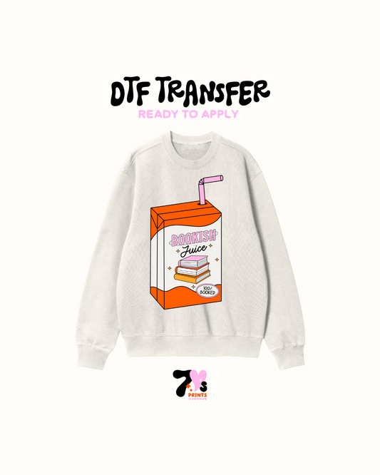 Bookish juice orange - DTF Transfer
