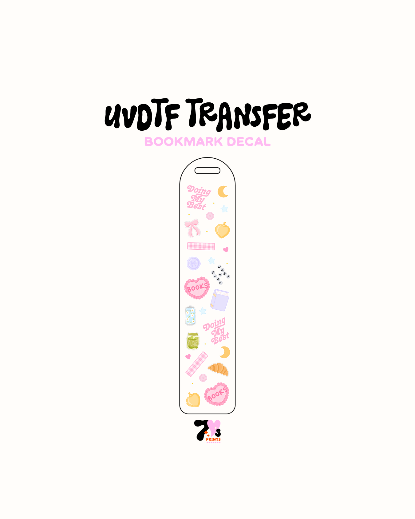 Doing my Best - UVDTF Bookmark Decal