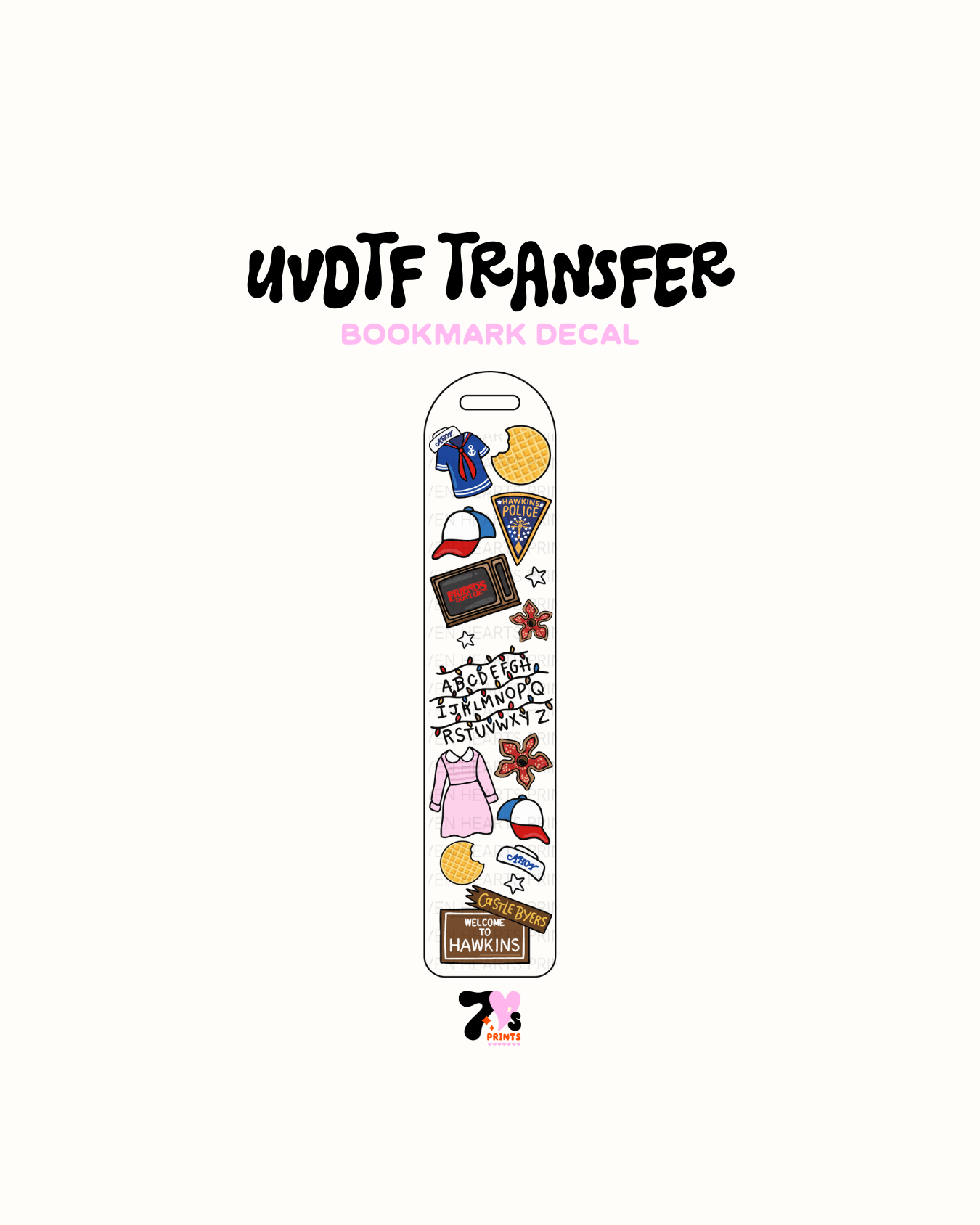 Stranger Things - UVDTF Bookmark Decal