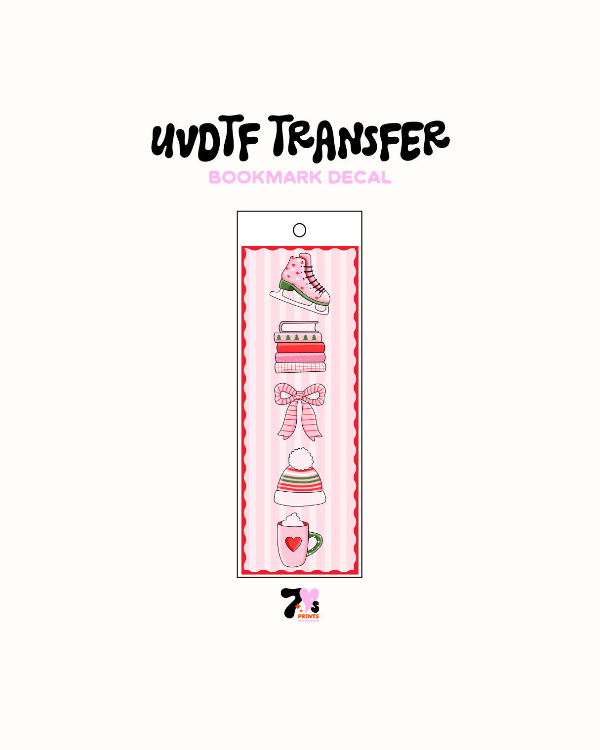 Girly xmas vibes - UVDTF Bookmark Decal