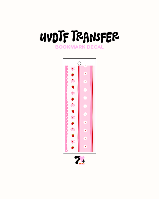 Strawberry Lines - UVDTF Bookmark Decal