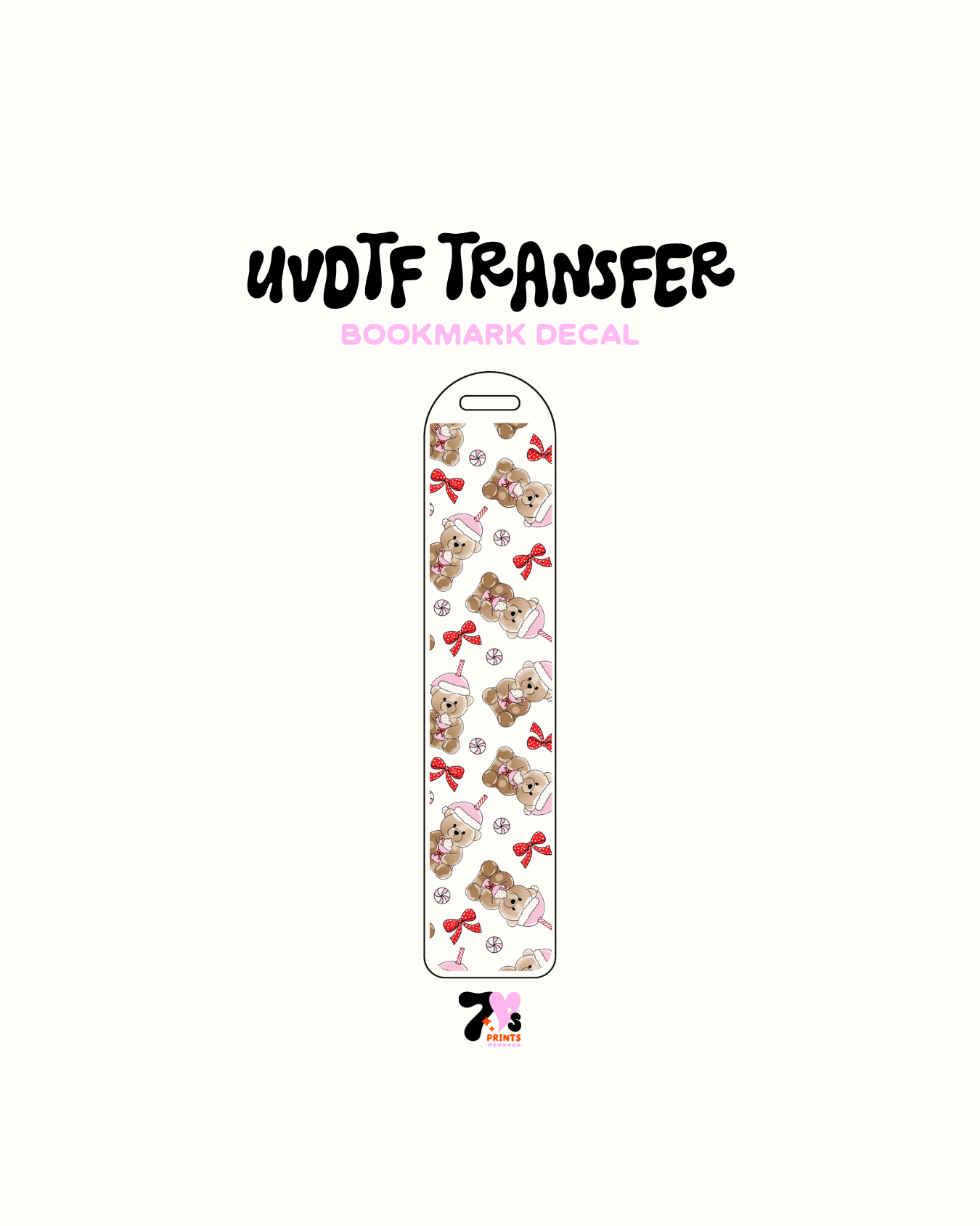 Cute Coffee Bear Cup - UVDTF Bookmark Decal