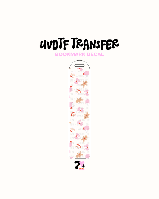 Santa and Bows - UVDTF Bookmark Decal