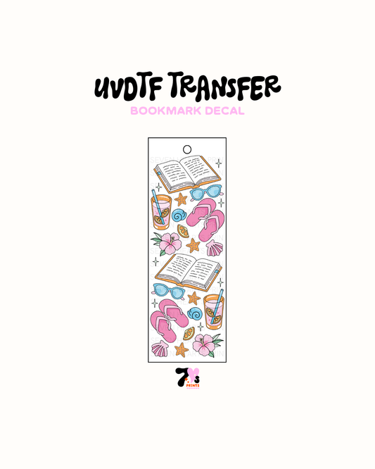 Beach and Books - UVDTF Bookmark Decal
