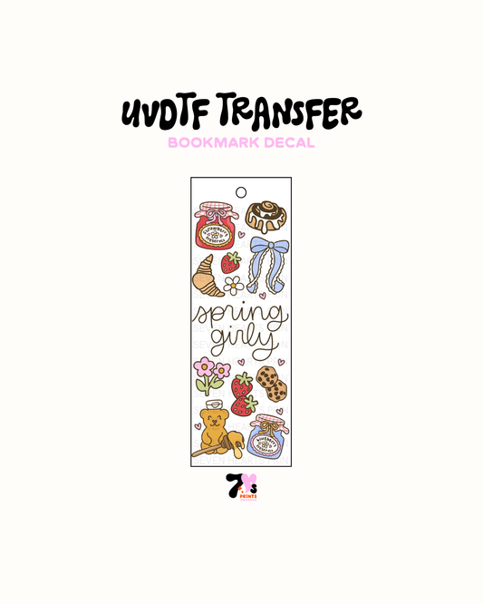 Spring Girly - UVDTF Bookmark Decal
