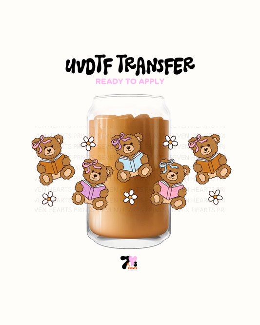 Beary Bookish  - UVDTF Wraps