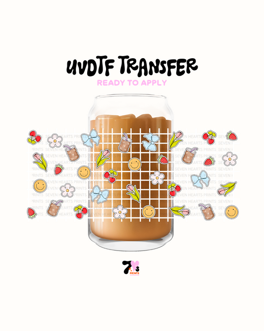 Stickers Checkered  - UVDTF Wrap