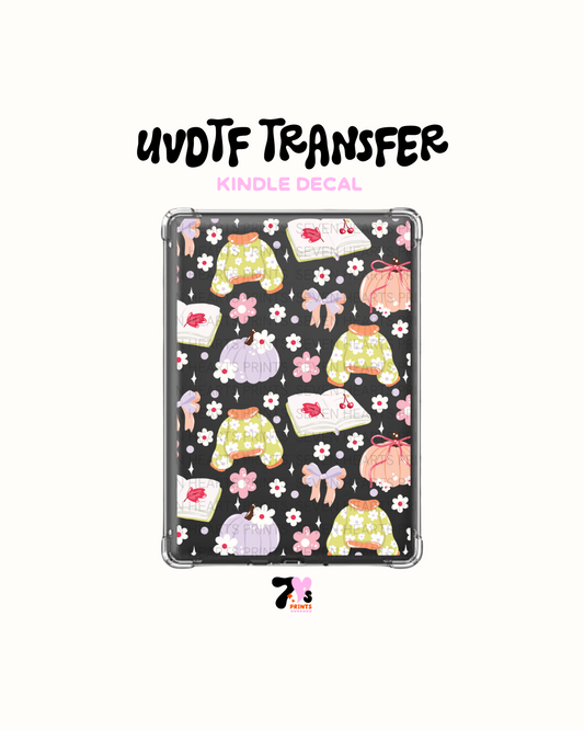 Fall causy green sweater - UVDTF Kindle Decal