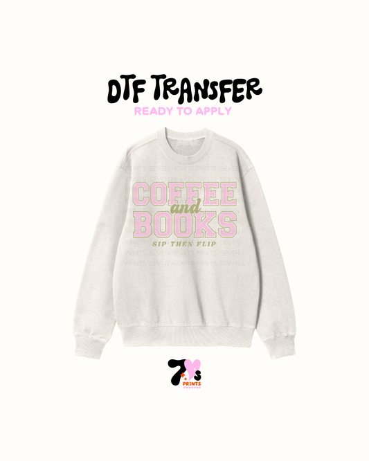 Coffee and books - DTF Transfers