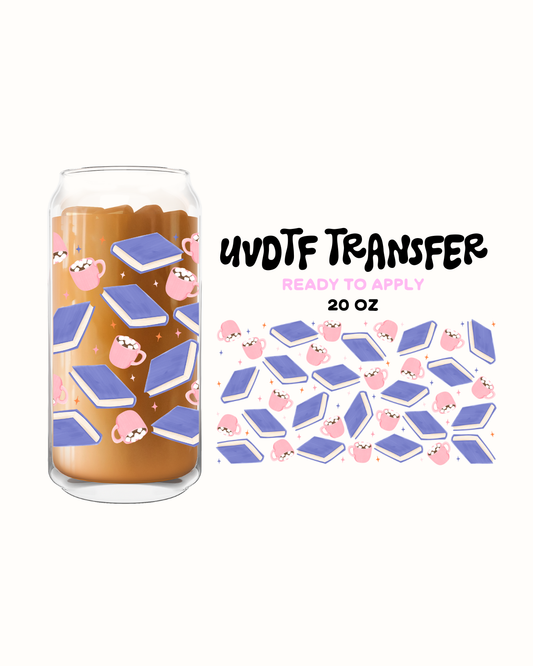 Hot Chocolate and Books - UVDTF 20oz Cup Wrap