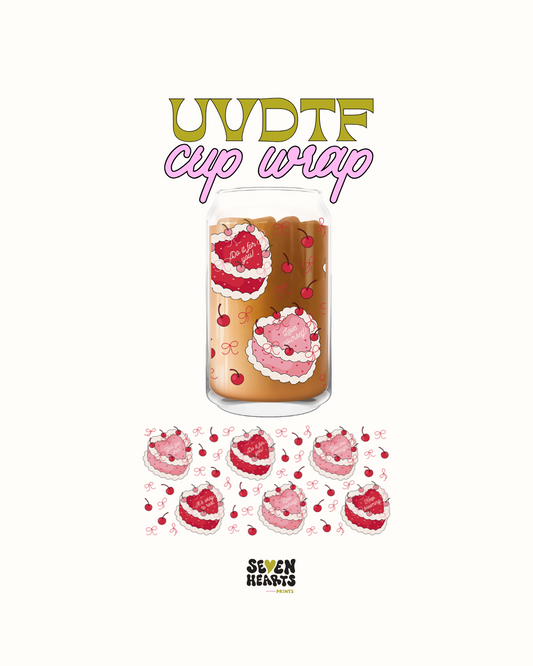 Heart cakes and Cherrys - UVDTF Decal