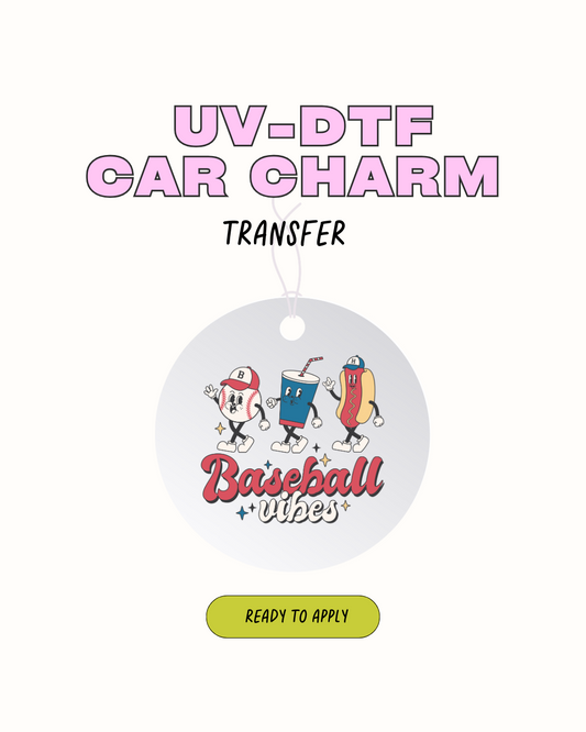 Baseball vibes -  Car Charm Decal