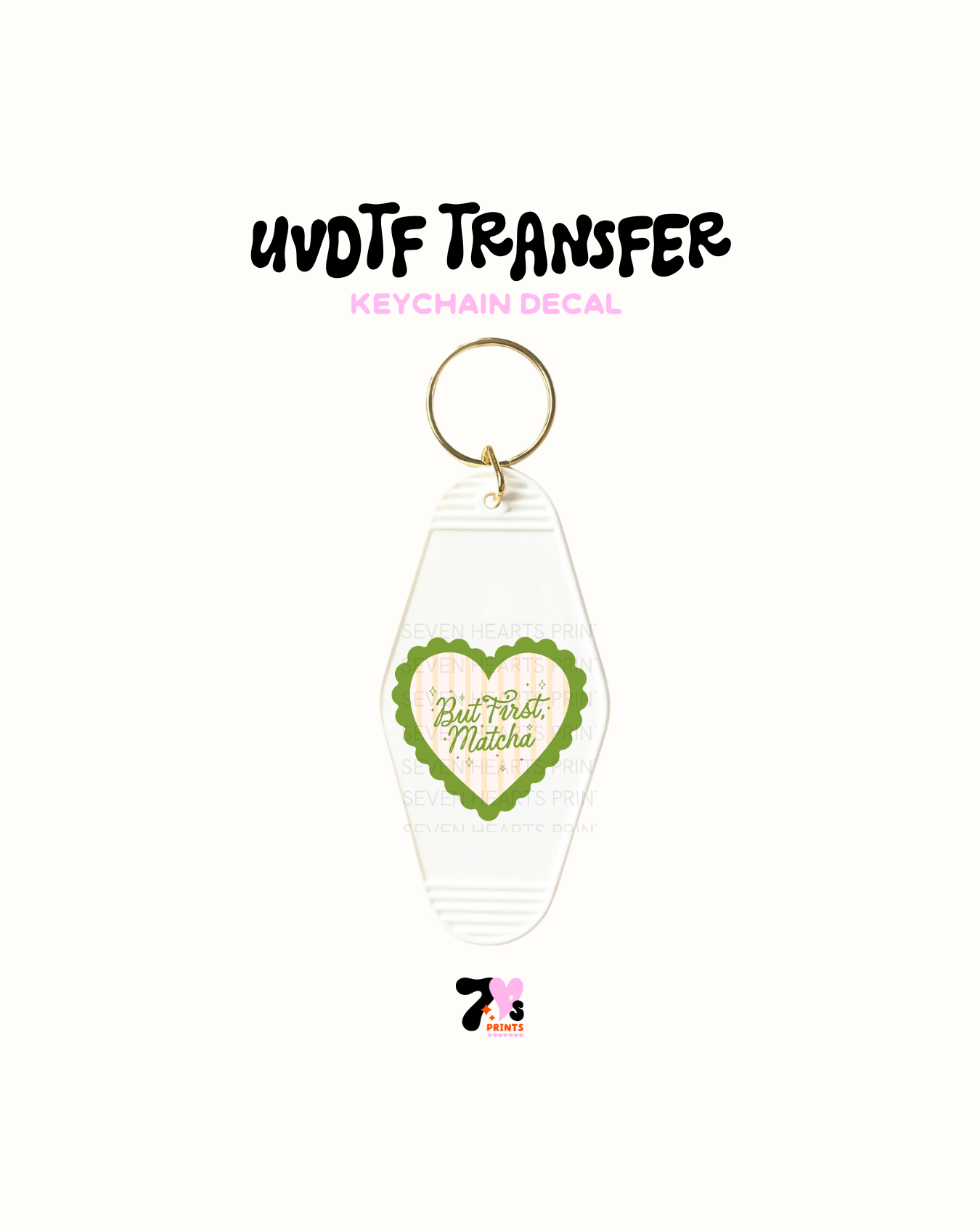 But First Macha - UVDTF Keychain