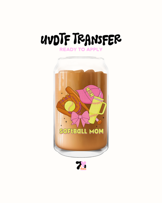 Softball Mom  - UVDTF Decal