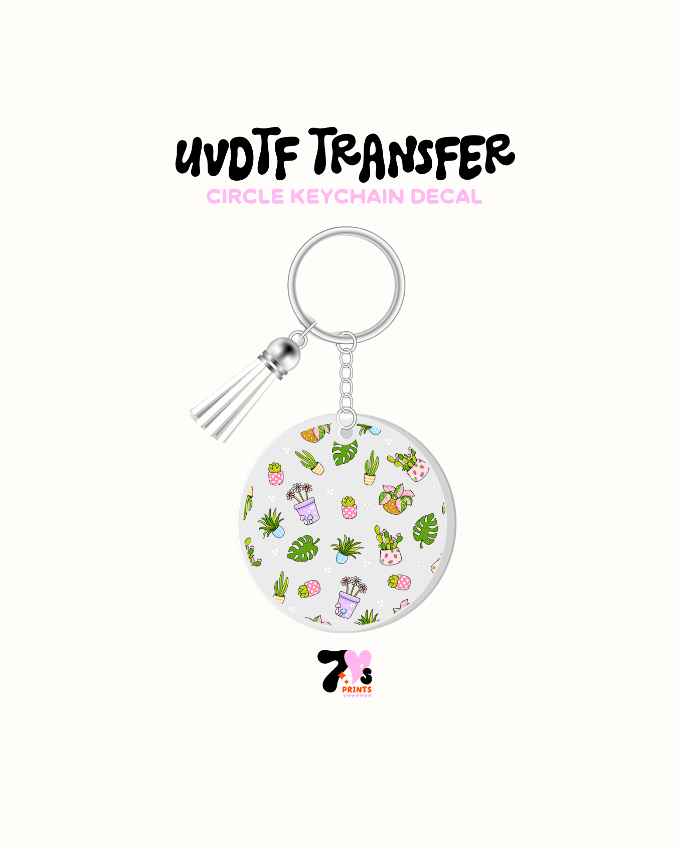 Cute Plants - Round Keychain Set of 5