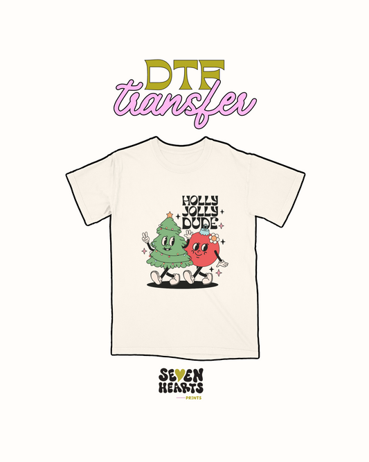 holly jolly dude- DTF Transfer