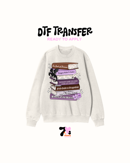 Fourth Wing books - DTF Transfer
