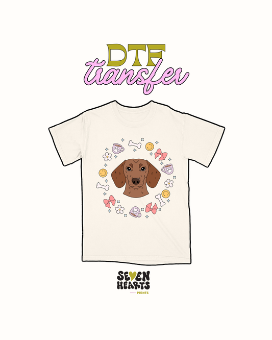 Light brown duchund dog- DTF Transfer