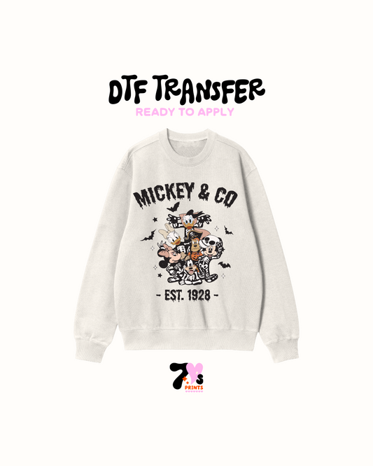 Mouse and co DTF Transfers