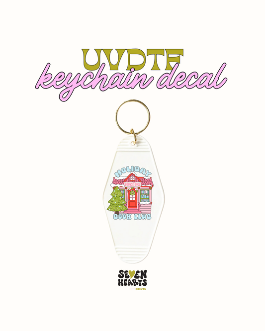 Holiday book club - Keychain Decal Set of 5 UVDTF