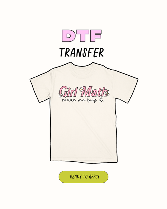 Chica Matemáticas - Transferencia DTF