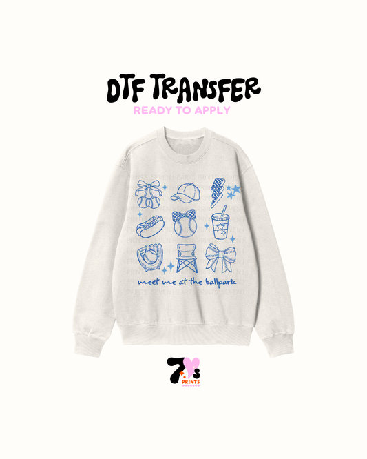 Meet me at the ballpark- DTF Transfers