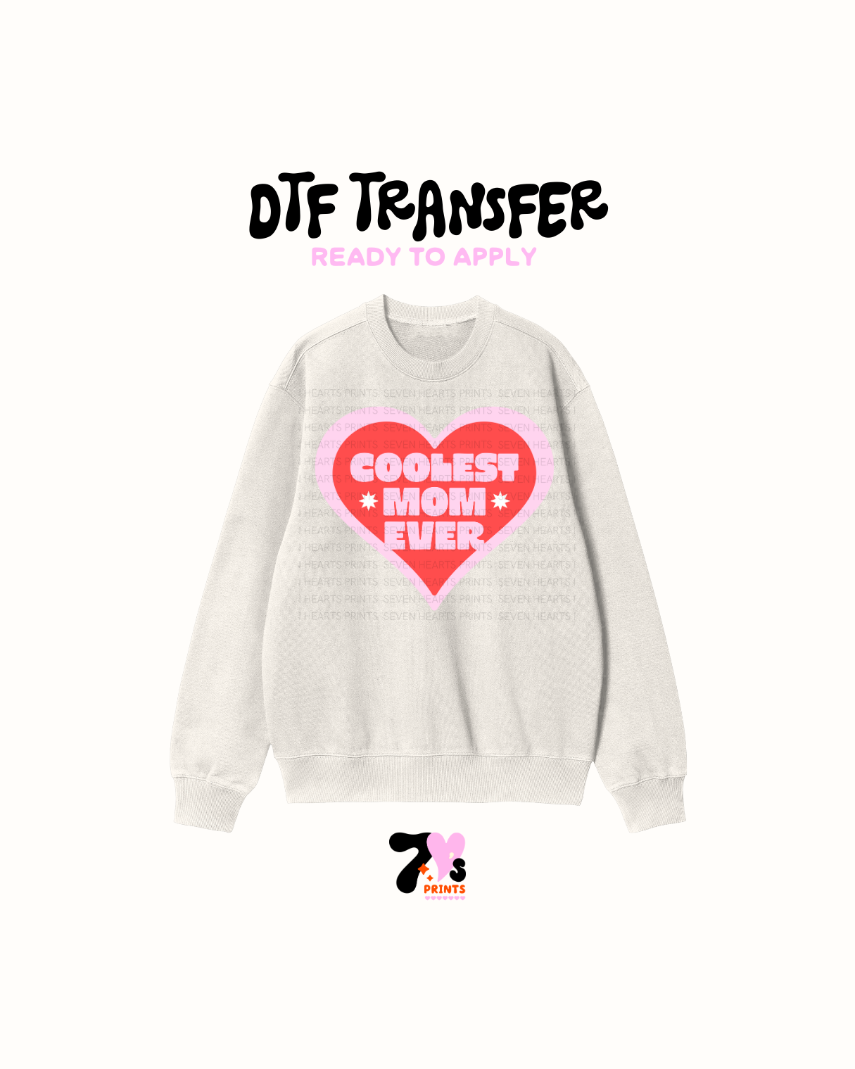 Colest mom ever heart - DTF Transfers
