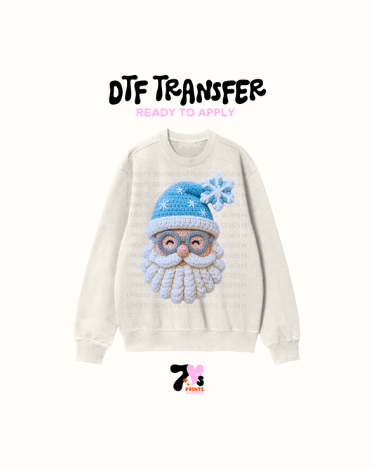 Blue santa - DTF Transfers