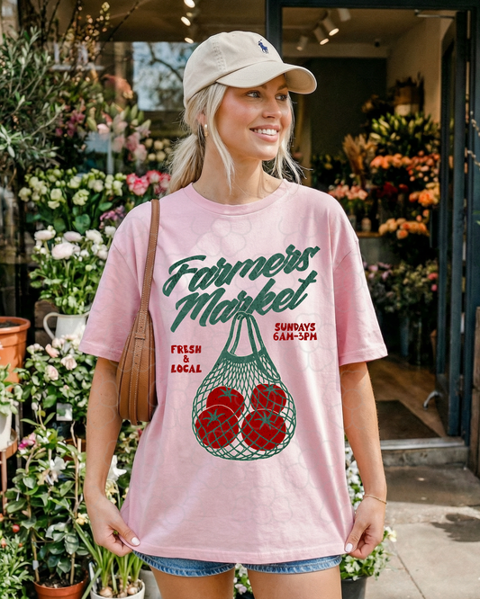 Farmers market fresh local - DTF Transfers