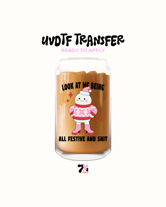 Look at being festive and shit - UVDTF Decal
