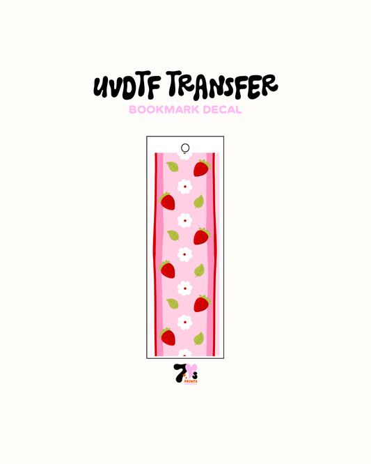 Strawberry - UVDTF Bookmark Decal