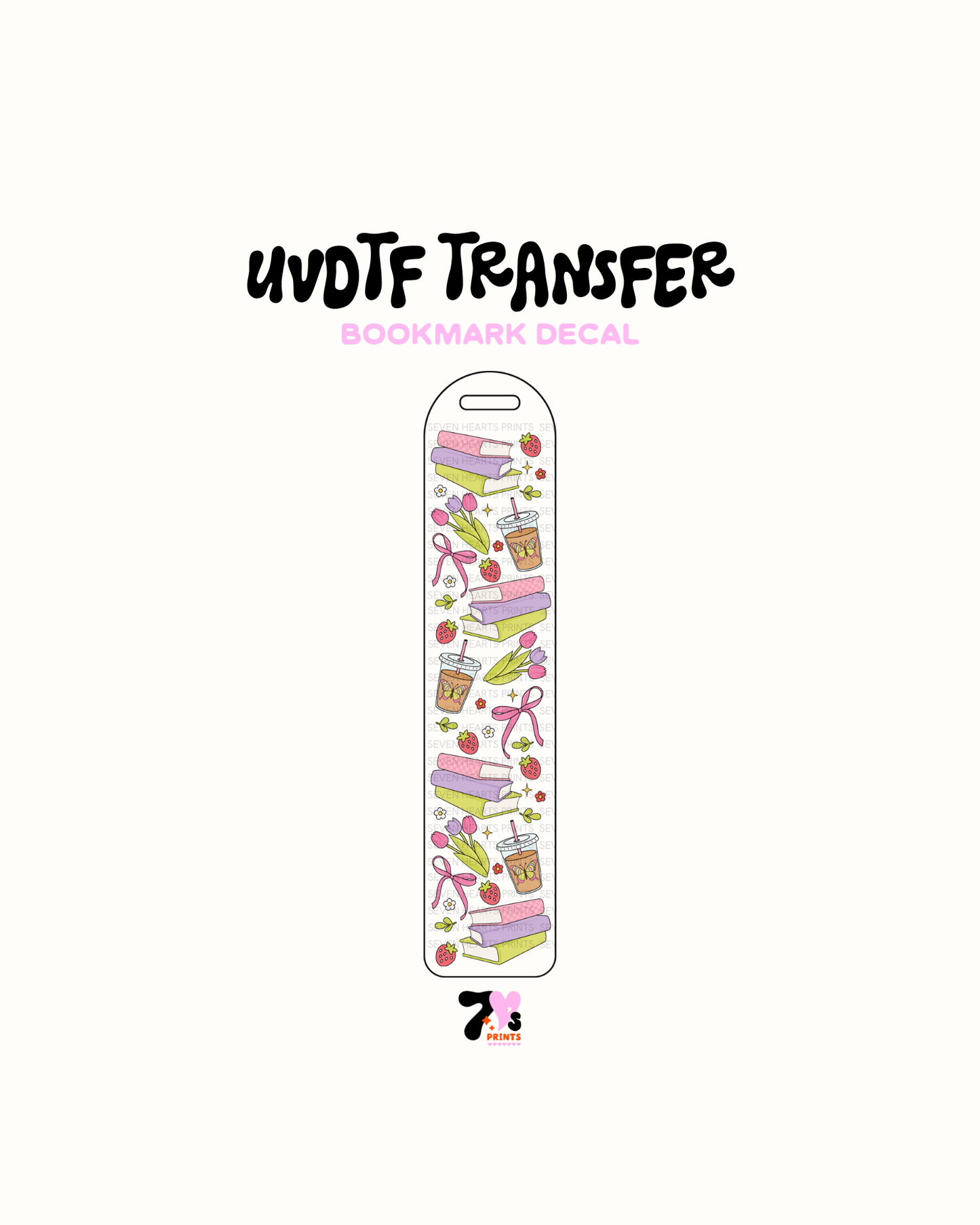 Cute Bows and Coffee - UVDTF Bookmark Decal