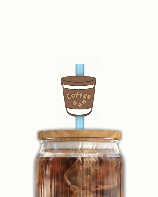 Coffee 3D Straw Topper
