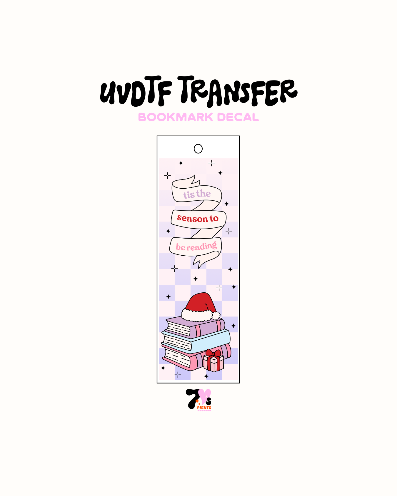 Tis the season to be reading - UVDTF Bookmark Decal