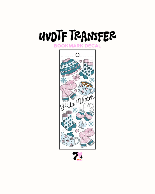 Hello Winter - UVDTF Bookmark Decal
