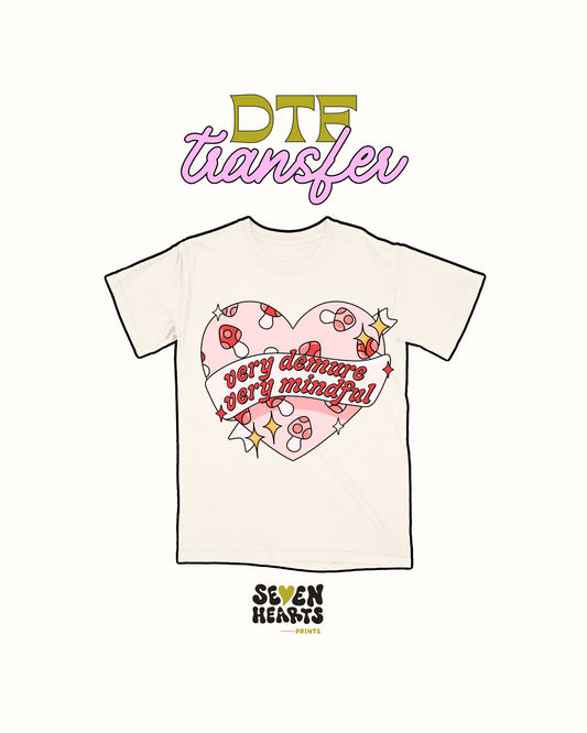 very dimeru r pink heart - DTF Transfer