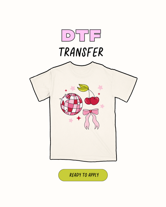 Cherry and Bow -  DTF Transfer