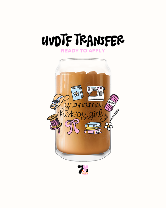 Grandma Hobby Girl - UVDTF Decal