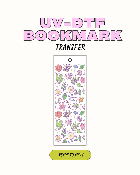 Pastel Flowers - UVDTF Bookmark Decal