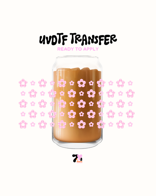 Chekered flowers- UVDTF Wrap