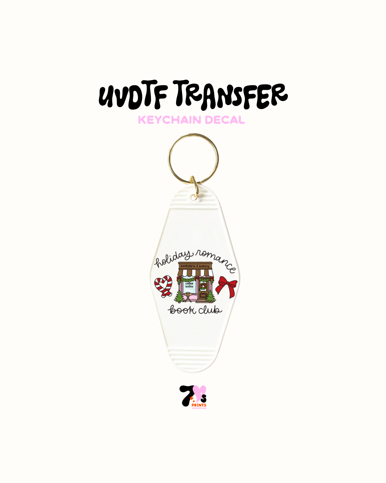 Holday Romace Bookstore - UVDTF Keychain