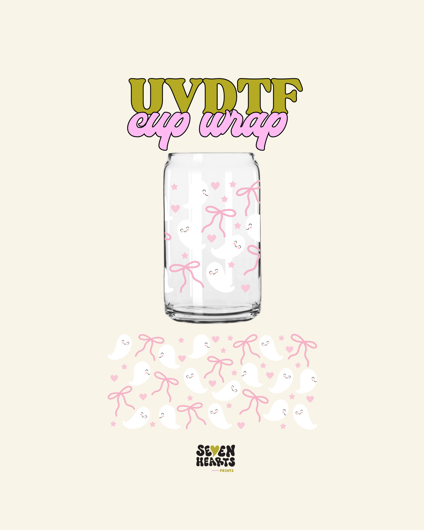 Ghost and bows - UV DTF