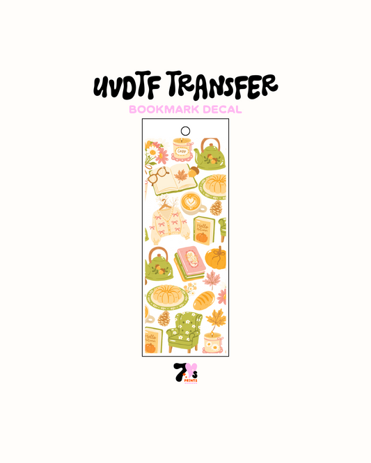 Fall pumpkin - UVDTF Bookmark Decal