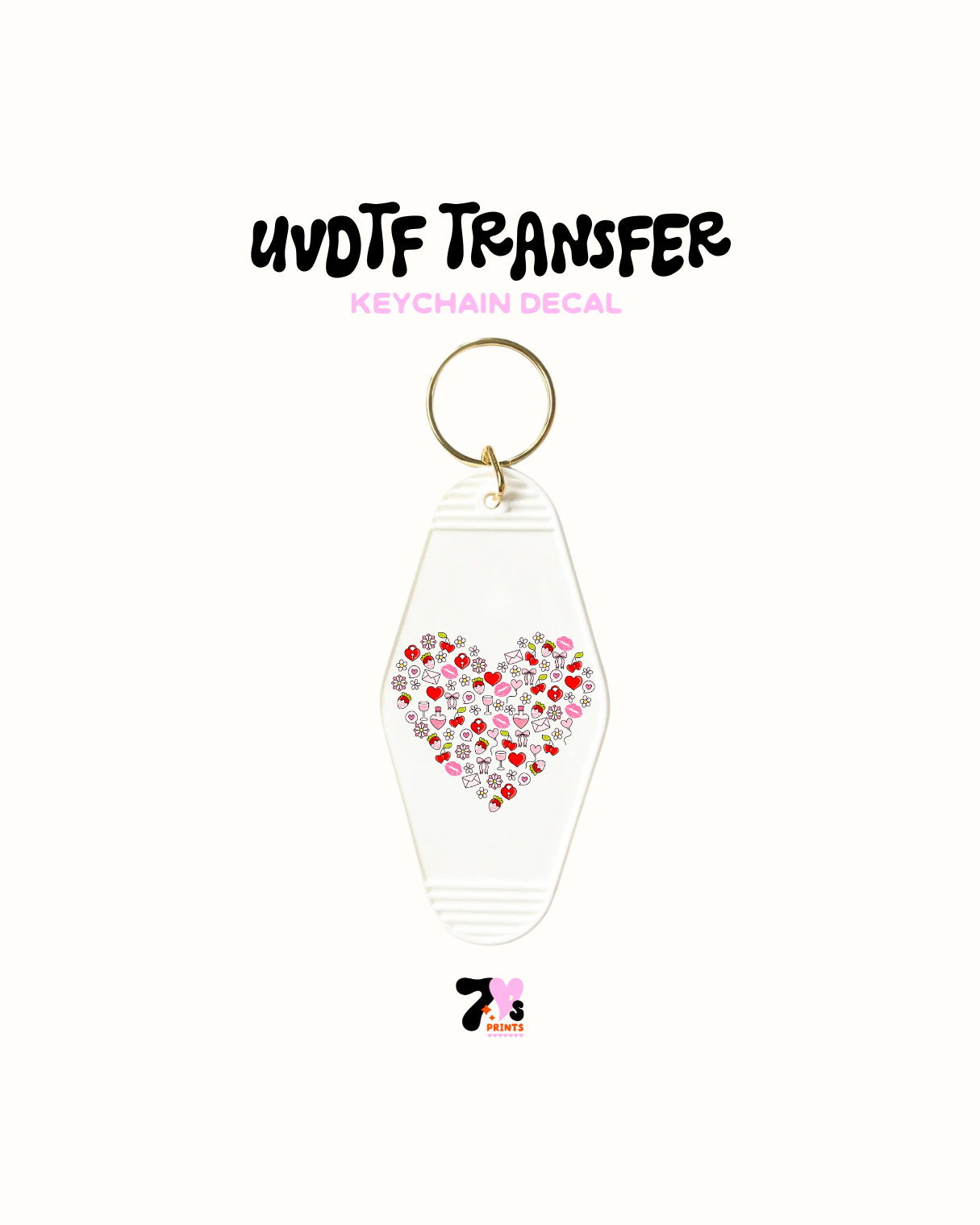 Heart shaped - UVDTF Keychain