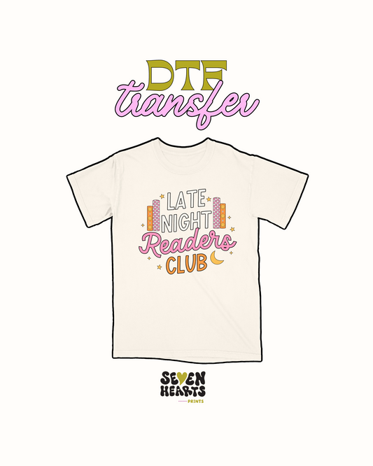 late night reader club - DTF Transfer