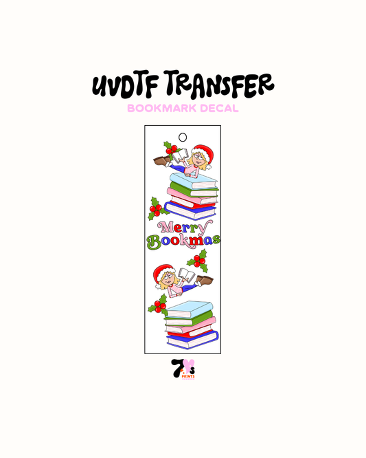Merry Bookmas - UVDTF Bookmark Decal