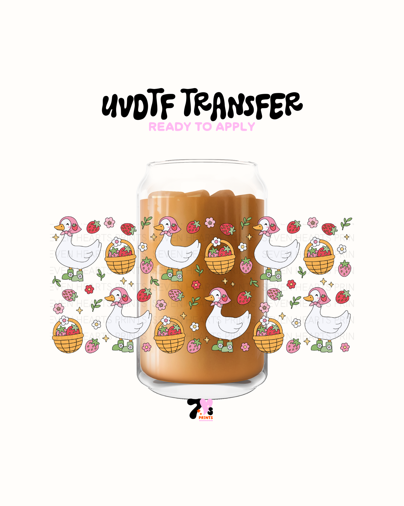 Strawberry basket and goose - UVDTF Wrap