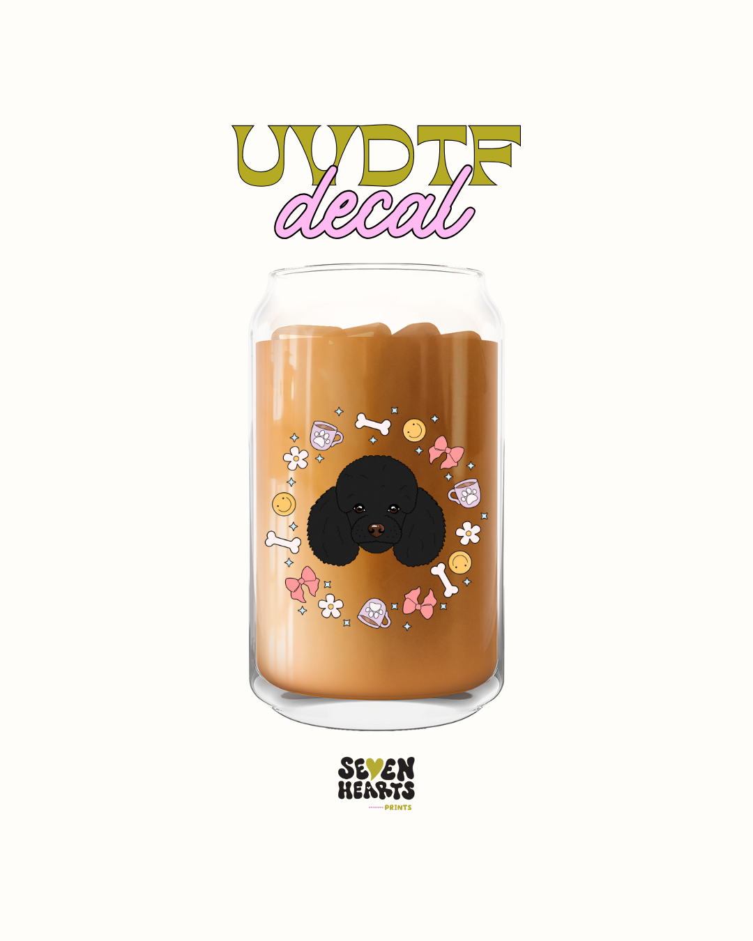 Black poodle - UVDTF Decal