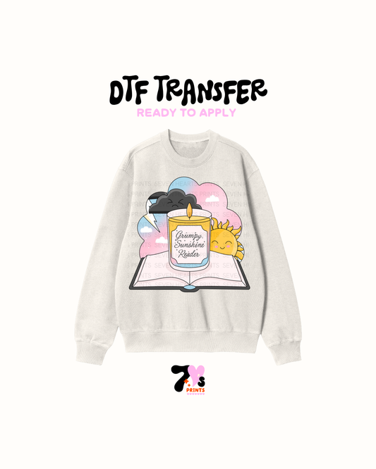 Grumpy sunshine and books - DTF Transfers